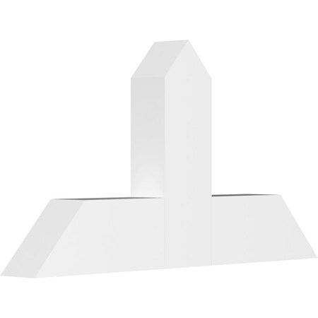 Ekena Millwork Portland Architectural Grade PVC Gable Bracket, 36"W x 19 1/2"H x 4"D x 6"F, 13/12 Pitch GBP036X20X0406POR00
